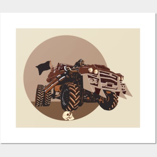 Post-Apocalyptic Car and Skull Posters and Art